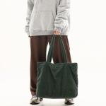 Uniseks schoudertas voor dames, tote bag, corduroy tas, grote schoudertas, shopper, handtas, casual, crossbody tas voor school, universiteit, kantoor, werk, reizen, uitstapjes, win