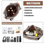 Shoppertas voor dames, schoudertas met ritssluiting, grote handtas, schoudertas voor werk, kantoor, reizen, winkelen, school en dagelijks gebruik, beige-grijs.