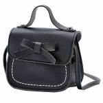 Rucksack Viele Taschen -Umhängetasche für kleine Mädchen, eine Umhängetasche, einfarbig, Bowknot, Mode, Schulter, Kinder Taschen Von Zwei Blau