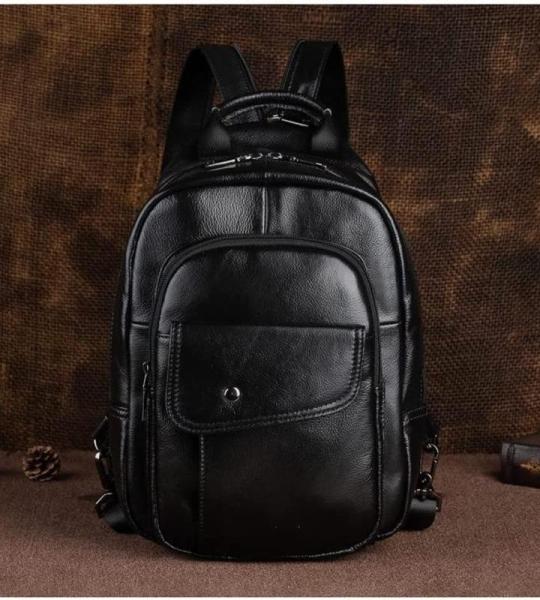 GHQYP Modieuze leren , converteerbaar, schouder-/crossbody dagrugzak, mini-rugzak voor reizen, casual voor mannen en vrouwen