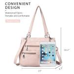 Leren dameshandtas, schoudertas, handtassen, waterdichte draagtas, multifunctionele hengseltas, schoudertas, groot, voor werk, school, shopper, reizen, 43#roze, Modieus