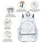 BITUOR Schoolrugzak voor dames, rugzak voor dames, 15 inch laptoprugzak, schoolrugzak, meisjes, tieners, met laptopvak, waterdichte schooltas, dagrugzak, elegant, voor school, univ
