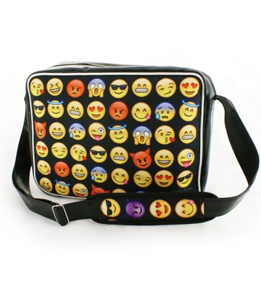 Oryginale schoudertas schooltas sporttas Messenger Laptop Bag 20 varianten Emoji, Meerkleurig, Eén maat