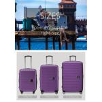 HAUPTSTADTKOFFER Midden grote harde koffer, TSA, 4 wielen, check-in bagage met 8 cm volumevergroting, 77 cm, 130 liter, grafiet, aubergine, koffer
