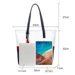 dames handtas meerkleurig gestreept schoudertas Shopper (marineblauw)