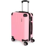 BRUBAKER Londen Reiskoffer, hardshell-koffer, trolley met cijferslot, 4 wielen en comfortabele handgrepen, ABS rolkoffer, robuust en licht, roze, koffer