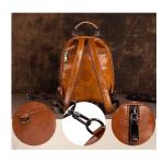 GHQYP Modieuze leren , converteerbaar, schouder-/crossbody dagrugzak, mini-rugzak voor reizen, casual voor mannen en vrouwen