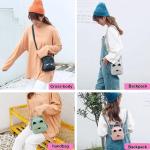 Schoudertas voor meisjes, mini crossbody bag, schoudertas, handtas, PU-leer, kleine meisjeshandtas, mini-rugzakken voor kinderen, meisjes, tieners, grijs