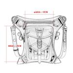 Waterdichte Motorfiets Tas Vrouwen Heuptas Fanny Packs Motorfiets Hip Drop Been Tassen Steampunk Holster Schoudertas Mannen PU Lederen Crossbody Tassen
