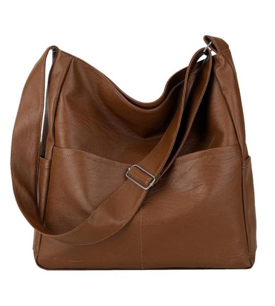 RYTEJFES Tas voor dames, blauw, zwart, modieus, grote handtas, schoudertas met veel vakken, schoudertas, handtassen, casual damestas voor kantoor, school, winkelen, reizen