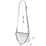 Echt lederen schoudertas schoudertas handtassen clutch kleine tas avondtas 23x13cm Jennie G323, watergroen