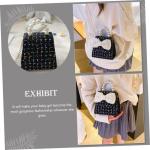 COLLBATH Schoudercredit zwarte ketting enkele kleine kinderen bloemen voor portemonnees kinderen strik kleine schattige strik mini kaarten baby meisjes handtas tassen prinses gesch