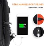 FANDARE Borsttas voor heren, schoudertas, sling bag, rugzak met USB-schoudertas, grote capaciteit, sporttas voor wandelen, avontuur, sport, reizen, waterdicht polyester
