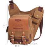 KAUKKO Canvas Tactical Vintage Borsttas Tactical Schoudertas