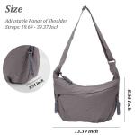 Halve maan schoudertas voor dames en heren, halve maanvormige sling crossbody tassen met verstelbare riem voor dagelijks casual reizen