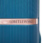 BETLEWSKI - Middelgrote koffer met harde schaal - reiskoffer met 4 wielen - lichte hardshell koffer ABS rolkoffer met slot - model Titania - afmetingen 66 cm x 42 cm x 25 cm 63 lit
