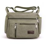 CHDWEY Umhängetaschen für Herren Casual Männer Umhängetasche Hohe Qualität Vintage Crossbody Bag Man Messenger Bag Leinwand Männliche Business Handtaschen(Green)