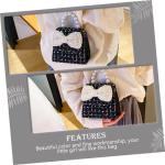 COLLBATH Schoudercredit zwarte ketting enkele kleine kinderen bloemen voor portemonnees kinderen strik kleine schattige strik mini kaarten baby meisjes handtas tassen prinses gesch
