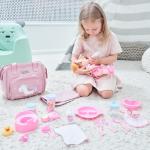 Bebamour Eenhoornpop luiertas met pop wikkelmat dragen pop accessoires mode kinderen meisjes babytas