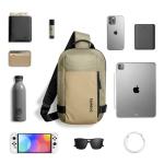 mannen schoudertas voor 2024 11 inch iPad Pro M4, 11 inch iPad Air M2, minimale enkele riem sling tas kleine daypack voor dagelijks gebruik, mini formaat