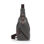 fandare Sling Bag met kopfhöreröffnung 9.7 inch iPad Studenten Party Outdoor multifunctioneel Schoudertas Dames/heren slijtvaste linnen, grijs