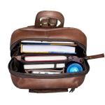 'Lia' Kleine Dagrugzak voor Vrouwen Leren Rugzak Vintage Handtas voor Stadswandeling Winkelen XS Rugzak Echt Leder, Kleur:messina - bruin