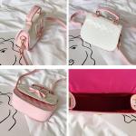 Barakara Schoudertas voor kinderen en meisjes, schattige handtas voor meisjes, kleine PU-lederen schoudertas met afneembare schouderriem, schattige borsttas, crossbody bag, portemo