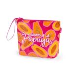 - Strandtas voor dames, strandtas met ritssluiting en trekkoord aan de zijkant, draagtas voor kostuum en strandaccessoires, ideale strandtas voor meisjes, dames, 20 x 16 cm, Papaja
