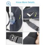 PivotWing Borstzak, sling-rugzak, kleine schoudertas, waterafstotend nylon, honingraatnetkussen, lichte kleine sling rugzak voor wandelingen, reizen, fietsen, hondenuitlaten, grijs