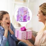 Handtassen voor meisjes, handtas voor kleine meisjes met ritssluiting, schattige tas, ijskoningin, cartoon, handtas voor kinderen, met verstelbare schouderriem, cadeaus voor meisje