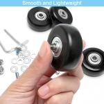 Ruicaifu 4 stuks kofferwielen, reservewielen, 50 mm rubber, stille bagagekoffer, reservewielen voor koffer, trolley, skate (met metalen reserveonderdelen)