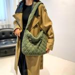 Schoudertas voor dames, handtas, corduroy tassen, grote shopper, tote bag, schoudertas, casual crossbody tas voor school, kantoor, werk, reizen, uitstapjes, winkelen, 01, groen, La