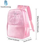 besbomig Ballet tas meisjes ballerina danstas prinses schoudertas sporttas voor kinderen en tieners grote rugzak voor gym zwemmen roze, roze