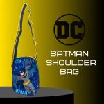 Batman Tas voor jongens, design Gotham, verstelbare tas, cadeau voor kinderen en jongeren, Meerkleurig