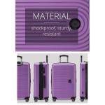 HAUPTSTADTKOFFER Midden grote harde koffer, TSA, 4 wielen, check-in bagage met 8 cm volumevergroting, 77 cm, 130 liter, grafiet, aubergine, koffer