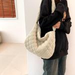 Schoudertas voor dames, handtas, corduroy tassen, grote shopper, tote bag, schoudertas, casual crossbody tas voor school, kantoor, werk, reizen, uitstapjes, winkelen, 01, bruin, La
