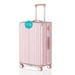 Voyagoux Koffer handbagage - harde koffer groot, TSA-slot, ABS, 4 x 360° wielen, robuust en lichtgewicht, roze goud