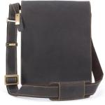 VISCONTI - Leer - Grote bruine organizer schoudertas/schoudertas - Jasper - (18410)