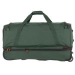 travelite 2-wiel trolley reistas mt. L met expansievouw, bagage serie Basics: zachte bagage reistas met wielen met extra volume, 096276, groen/oranje, reistas met wieltjes