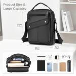 leren schoudertas voor heren crossbodytas voor heren voor heren schoudertas werktas casual crossbodytas messenger bags voor kantoor schoolreizen zwart