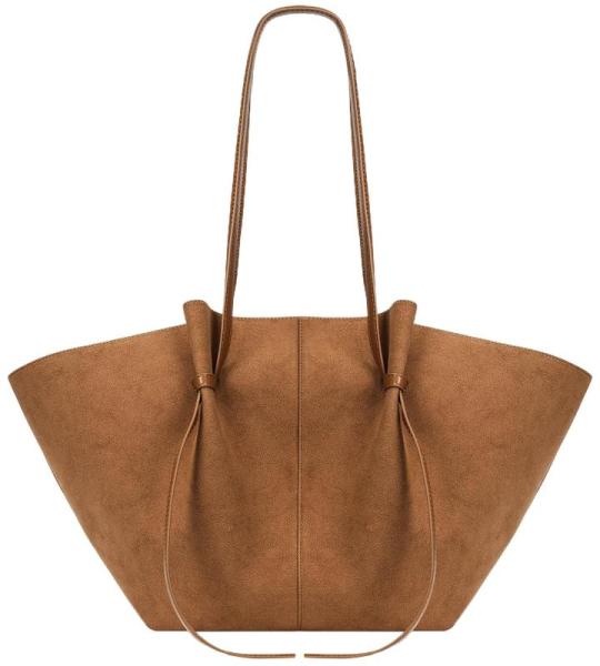 Handtas Tote Bag kunstleer grote capaciteit shopper tas schoudertas grote hengseltas shopping bag met twee meerval haren draagtas voor winkelen zwart, A4-bruin gematteerd