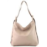 - T192 - ital. Dames rugzak tas 2-in-1 leer, Rosabeige, Large