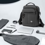 BAGZY Lichte schoudertassen heren handtas mannen schoudertas heren tas om te hangen dagrugzak zakelijke tas A4 documenten boeken tas voor iPad werk dagelijkse reizen