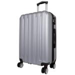 Trendyshop365 Harde koffer 3-delige trolleyset dubbele wielen cijferslot, zilver, kofferset