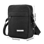 HoaaiGo Crossbody tas voor mobiele telefoon, valbeveiliging, verstelbare messenger tas van canvas, verticale crossbody telefoontas, smartphone-schoudertas voor portemonnee, mobiele