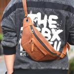 Retro borstzak voor heren, schoudertas, casual schoudertas, herentas, multifunctionele heuptas, sport (A 33 x 19 x 17 cm)