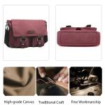 FANDARE Canvas Messenger Bag Schoudertas 7,9 inch iPad Tas Schoudertas Unisex Canvas Tas Werktas voor Mannen en Vrouwen, Heren/Dames Reizen Schoudertas