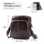 Schoudertas Schoudertas Mannen Lederen Vintage Heren Tas Messenger Bag met Schoudertas voor Werkreizen Dagelijks leven (Lichtbruin-Smooth)