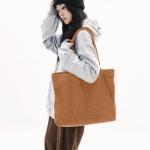 Uniseks schoudertas voor dames, tote bag, corduroy tas, grote schoudertas, shopper, handtas, casual, crossbody tas voor school, universiteit, kantoor, werk, reizen, uitstapjes, win