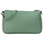 Echt lederen schoudertas schoudertas handtassen clutch kleine tas avondtas 23x13cm Jennie G323, watergroen